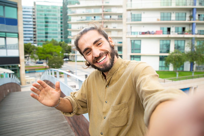 A picture of a man waving